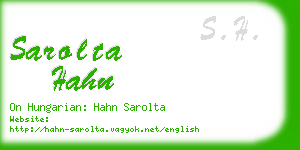 sarolta hahn business card